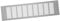 100x400mm Air Vent Cover - Aluminium Ventilation Grille - Silver Furniture Grill for Door, Wardrobe, Radiator