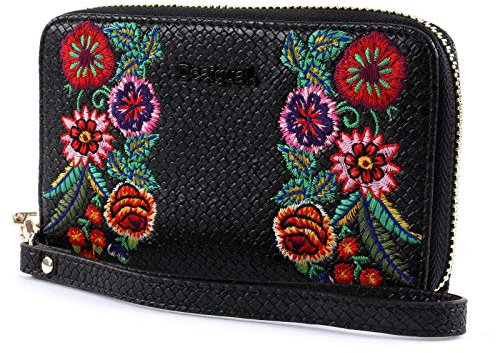 Desigual Mex Mini Zip Medium Wallet Negro