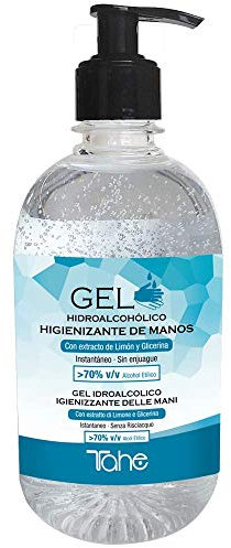 Tahe Dermoprotect Gel Hidroalcohólico Higienizante de Manos (Botella Transparente) con Dispensador 500 Ml 500 ml