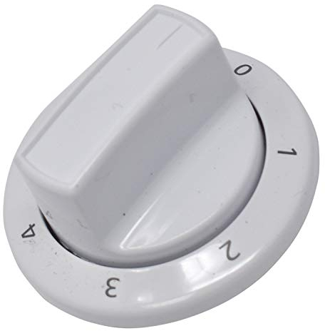 sparefixd White Control Knob Switch to Fit Beko Oven