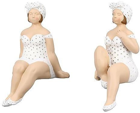 Casablanca Figur Becky, weiß/grau, 2er Set