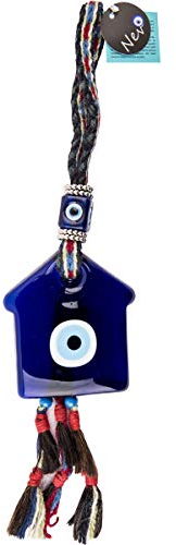 nevfactory Nev Nazar Boncuk Evil Eye Wanddeko - Handgefertigter Glücksbringer Haus mit Türkischem Auge aus Glas