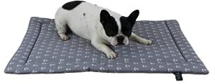 Made in Germany rutschfeste Hundedecke Sommer, Anker Grau, 95x135cm für kleine & große Hunde I weiche Kuscheldecke, waschbar, trocknergeeignet