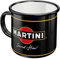 Nostalgic-Art Tazza smaltata retrò, Martini - Served Here – Idea regalo per amanti dei cocktail, Coppa da campeggio, Design vintage, 360 ml