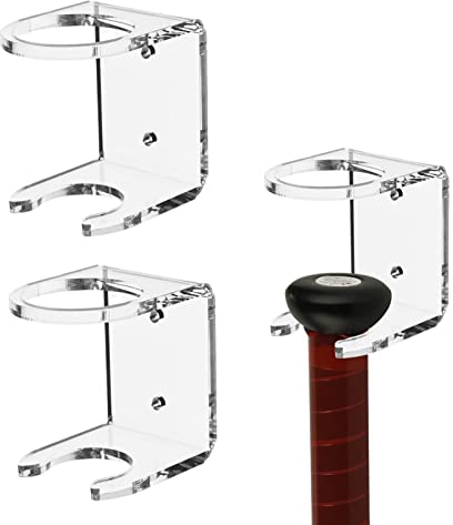 CHAODI 2 Stück Acryl Baseballschläger-Wandhalterung, Softball-Wandhalterung, Baseballschläger-Halter, Display-Regal, Halterung für Schläger und Bälle