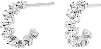 PdPaola Damen-Creolen 925er Silber Zirkonia One Size Silber 32020780