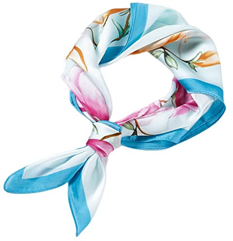 FAIRYGATE Seidenschal Damen Schal Elegante Seidentuch Haare Halstuch Damen Seide Elegant Tuch Kopftücher Taschentuch Scarf Bandana 40012