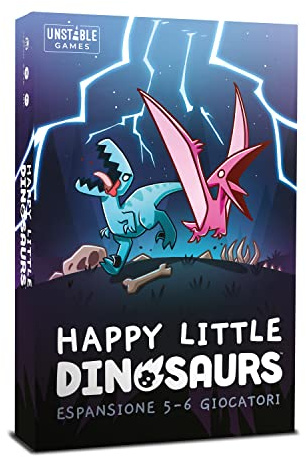 Asmodee - Happy Little Dinosaurs: Erweiterung für 5-6 Spieler - Erweiterung des Brettspiels, 2-6 Spieler, 8+ Jahre, italienische Ausgabe