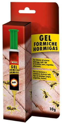 Virsus Gel Formiche, siringa da 10 gr, esca antiformiche, esca insetticida gel pronto all'uso, insetticida per ambiente domestico e civile, casa, uffici, hotel -542