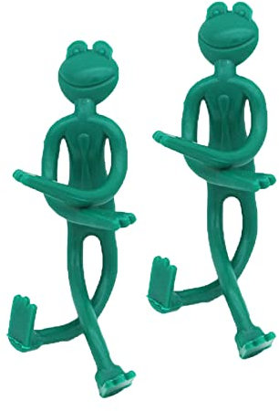 F Fityle 2X Attaches de Câble pour Plantes, Attaches D'arbres, Support de Jardin Flexible, Attache Torsadée pour Plantes Grimpantes, Arbres Penchés, Jardinage, Grenouille 13.3cm