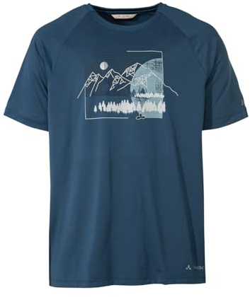 VAUDE Men's Gleann T-Shirt II, Herren T-Shirt zum Wandern und Reisen, Baltic sea, S