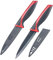Westmark Allzweck-/Gemüsemesser, 2 Stück, Klingenlänge: je 12 cm, mit Klingenschutz, Rostfreier Edelstahl/Kunststoff, Anthrazit/Rot, 145322E3