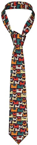HAHAFU Herren Krawatten mit Katzenmotiv, klassische Seidenkrawatte, formell bedruckte Krawatten für Party, Arbeit, Geschäft, Hochzeit, Schwarz , Einheitsgröße