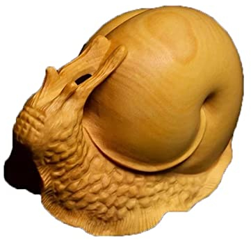 Chinesische Feng Shui-Skulptur, Mini-Schnecken-Statue, Auto-Dekoration, handgeschnitzte Buchsbaum-Schnecken-Statue for Zuhause und Büro, niedliche Schnecken-Figur als Geschenk