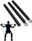 QWORK® Barre de Bandes de résistance - Barre de Pilates - 108 cm - Charge maximale 360 kg - pour la Musculation à la Maison et au Gymnase (Barre détachable x3)