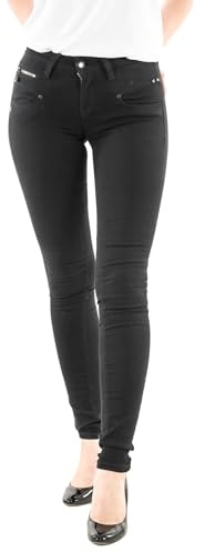 Freeman T. Porter Alexa High Waist Cropped Super Stretch Denim Black