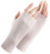 Sommerhandschuhe für Damen, kühl, Eisseide, Sonnenschutz, UV, fingerlos, atmungsaktiv, Fahrhandschuhe, halber Sonnenschutz, beige, Einheitsgröße