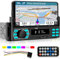 Autoradio 1 Din avec Bluetooth5.1 - Radio avec Support pour Téléphone Portable - Contrôle des Applications, Contrôle Vocal, Appels Mains Libres, Radio FM, Chargement USB/Type-C + Télécommande