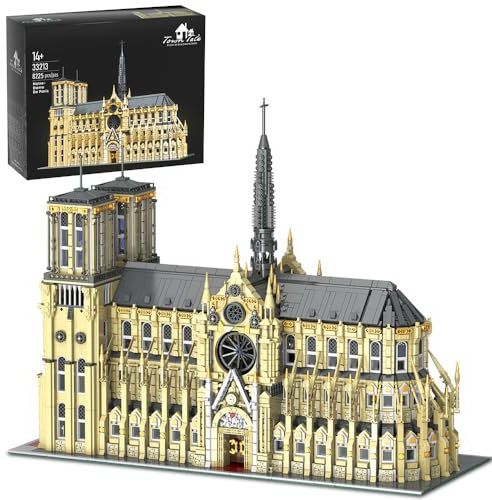 DUANT Technik Notre Dame Baustein-Set, 8225 Teile, großes berühmtes modulares Wahrzeichen-Gebäude, berühmte Stadt-Straßenansicht-Bausteine ​​für Erwachsene