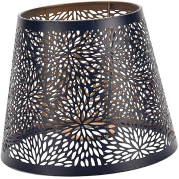 JISADER Metall-Lampenschirm, Stehleuchte, kegelförmiger Lampenschirm, moderner Metallkäfig, Tischlampe, Lichtabdeckung für E27-Glühbirne, für Büro, Zuhause, Black A