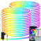 segrass LED Neon strip 40M, flexibel, mit APP/Fernbedienung, mehrere Modi, IP65 Outdoor RGB wasserdicht, Schlafzimmer Indoor Musik-Synchronisation Spiel Bar Licht(2 Rollen 20M)