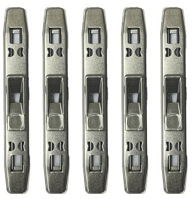 Binder Compressor Bar - Pack of 5 - for 80mm Ring Spacings -122mm Long - Metal Lever Arch File Locking Mechanism Clamp