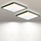 slochi 2 Stück LED Deckenleuchte mit Bewegungsmelder Innen Radar, 3000K/4000K/6500K, 15W Deckenlampe mit Bewegungssensor, 18CM Sensor Lampe für Flur Wand Treppe Küche Balkon Abstellraum, Schwarz