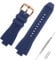 Watch Band Compatible with Michael Kors, Soft Silicone Rubber Replacement Wrist Strap for Michael MK8152 MK8356 Watch Straps (Blue with Rose Gold Buckle)