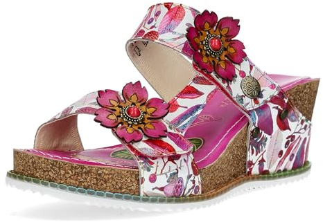 LAURA VITA Mules en Cuir pour Femmes Bonito 22, Pointure:38 EU, La Couleur:Rose