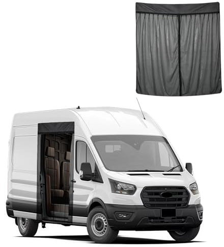 Mosquitera de Coche Reemplazo para Ford Transit Custom 2012-2025 High Roof H2, Mosquitera para Puerta Lateral de Coche, Mosquitera Magnética de Una Sola Capa para Acampar