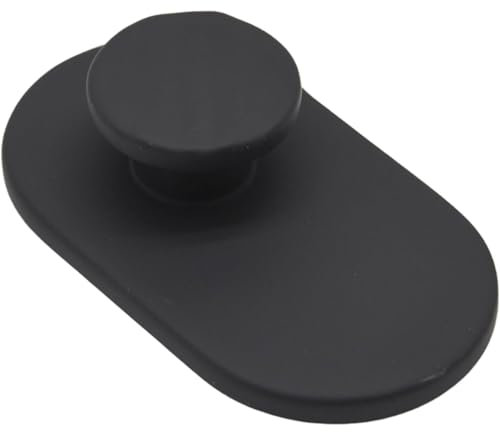 DESOODO Cozy Hook Lot de 2 crochets porte-manteaux avec plaque ovale et crochets structurés Noir