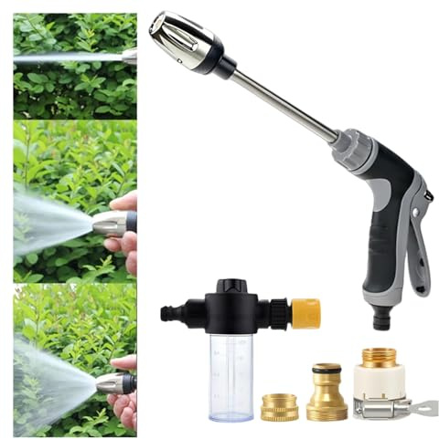 Waterblitz Power Washer, Power High Pressure Cleaner for Every Garden Hose, Turbowasher for Hose Turbowasher Pressure Washer with 3 Connectors for Garden Home Gift (A8)