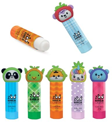 Colla a Stick da 21gr con tappo Animali 3D TintaUnita Zoo Fruit Collection (1 Pezzo Random)