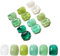 Jelly Green Gel Nail Polish Set, Milky White Dark Green Jade Sheer Green Sheer Glass Fingernail Polish Kit, 6 Colors for Women Girls Manicure Summer Christmas,Salon Gel Manicure and Nail Art DIY