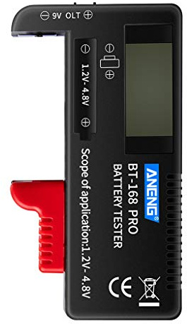NIHENHAO Testeur de Batterie LCD numérique pour Pile Bouton AA 18650 12-48 V