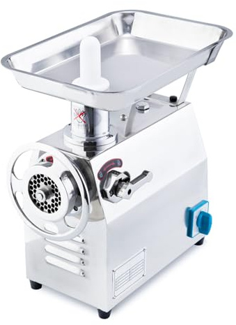 Hakka Electric Meat Grinders 22 Commercial 1100W Heavy Duty Stainless Steel Meat Mincer Sausage Maker with Nozzles Attachment (TK22)