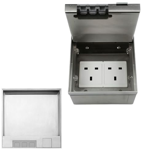 Floor Socket Box Stainless Steel - 3 Hole Embedded Outlet