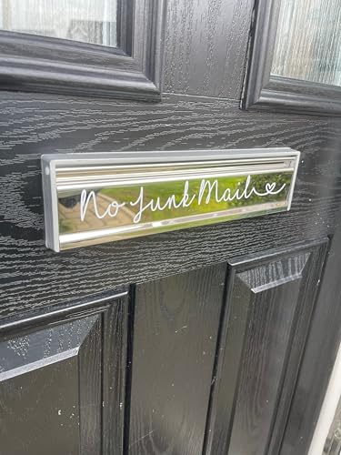 JasonCarlMorgan WinsterCreations Custom Made Front Door Letterbox Label Letter Box Vinyl Sticker No Junk Mail Gold