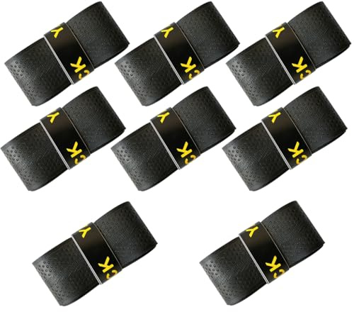8 stycken greppband tennisracket svart, halkfri tennis overgrepp, svettabsorberande greppband badmintonracket, ersättning tennis grepp band för padelracket, squash, griptape scooter