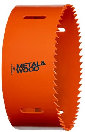 Bahco 3830-121-C Bi Metal Holesaw 121mm | Bi-metal teeth for fast cutting | Cuts wood and metal | Durable construction | Trade drilling use