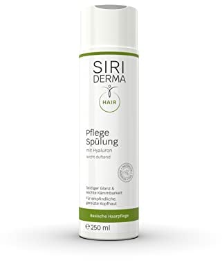 SIRIDERMA Pflege-Spülung | Ohne Parabene und Silikone | Vegan | Bei trockener Kopfhaut und Haare (leicht duftend, 250 ml)