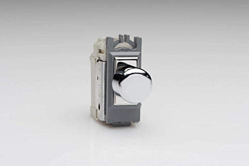 Varilight 2-Way V-Dim Push On/Off Rotary Dimmer 40-250W (1 Grid Space) Chrome