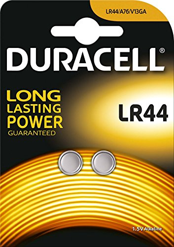 DURACELL Pila alcalina a bottone Electronics, LR44, 2 pezzi