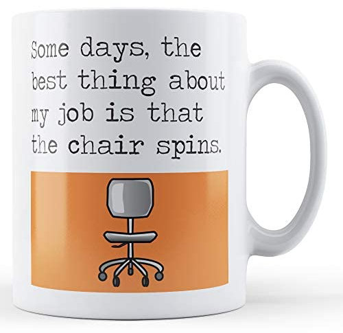 Finger prints - Decorative Writing The Best Thing About My Job - Printed Mug, Ceramic, 11fl.oz.