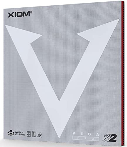 XIOM Vega Pro Table Tennis Rubber (Black, 2.0)