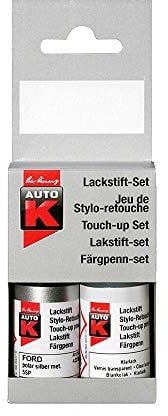 723 CUBANIT SILBER (Stylo retouche 9 ml + Vernis 9 ml) - Pinceau reparation peinture carrosserie automobile MERCEDES BENZ (9 ml + vernis 9 ml pour teintes metalisees)