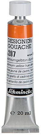 Schmincke Designers Gouache Kadmiumgelbton dunkel, 20 ml-Tube, 25 207 007
