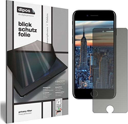 dipos I Blickschutzfolie matt kompatibel mit Apple iPhone 8 Sichtschutz-Folie Display-Schutzfolie Privacy-Filter