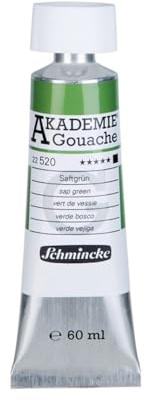 Schmincke – AKADEMIE® Gouache - feine Künstler-Gouache, Saftgrün - 60 ml