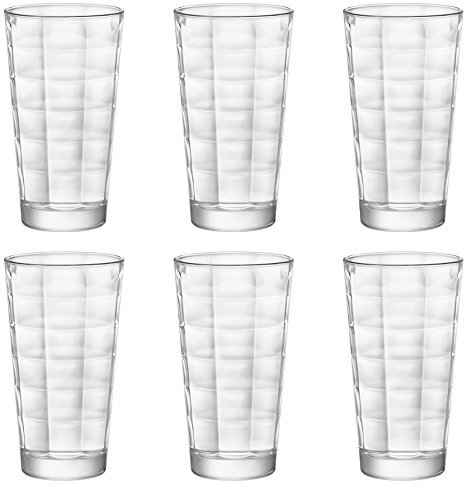 Bormioli Rocco Cube Clear Highball Cocktail Glasses - 365ml - Pack of 6